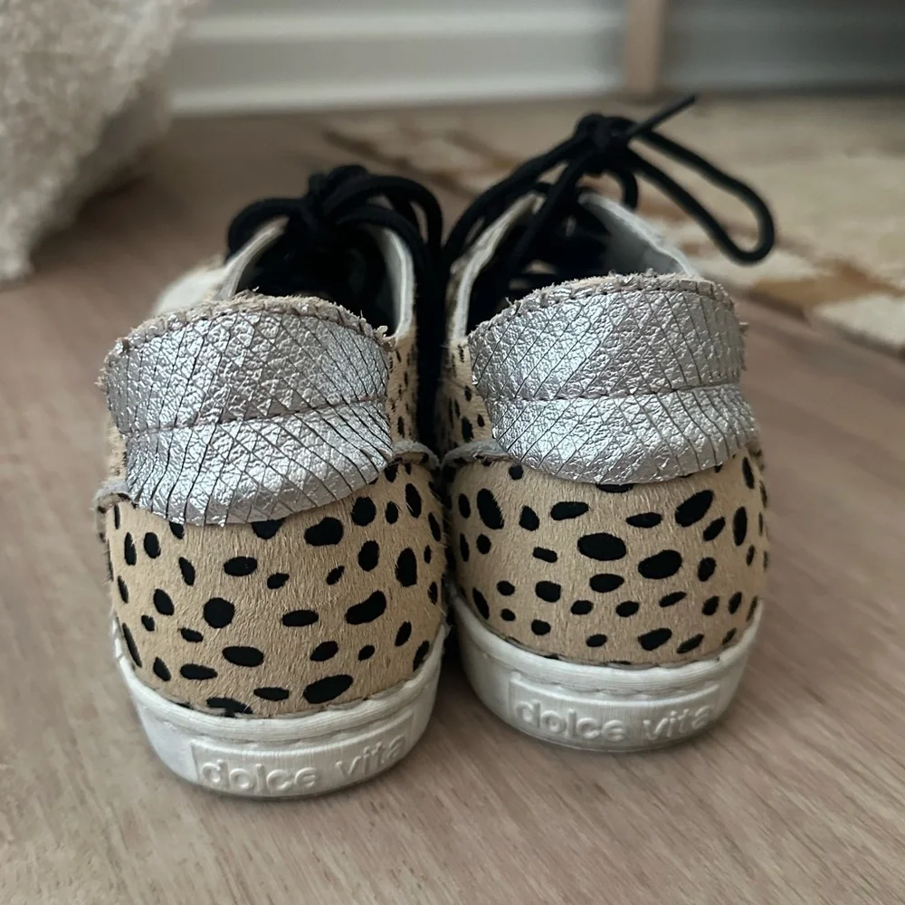 Dolce Vita Zalen Leopard Print Sneakers with Black Laces